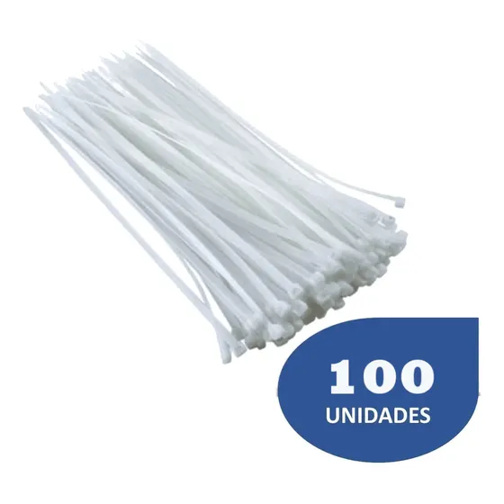 Tirrap Blanco 30 Cm 3.6mm 100 Und Wireplus