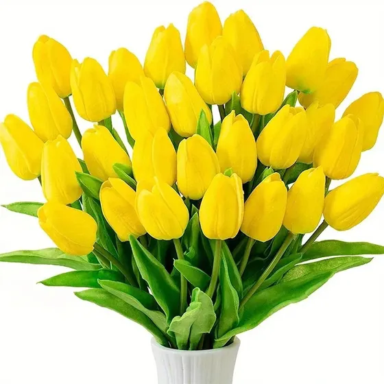 Tulipas Plástico Flores Artificiais Decorações Casa 10 Pçs