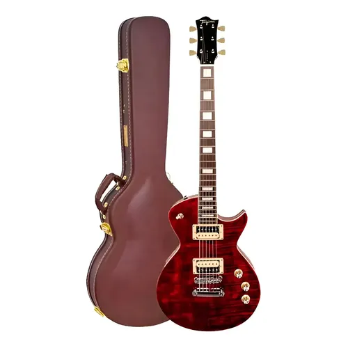 Guitarra Les Paul Aria Pro Ii Pe-350pf Aged Black + Bag | MercadoLivre