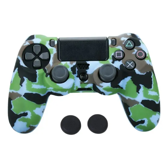Forro Protector Palanca Ps4 Silicona Alta Protección Verde