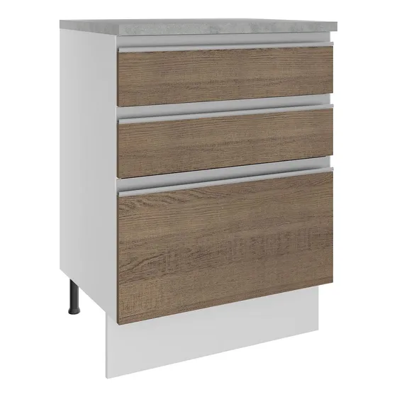 Mostrador Madesa Glamy 60 Cm 3 Cajones