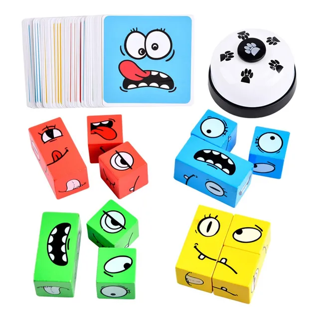 / Juego De Cubo Mágico Que Cambia La Cara De Madera,