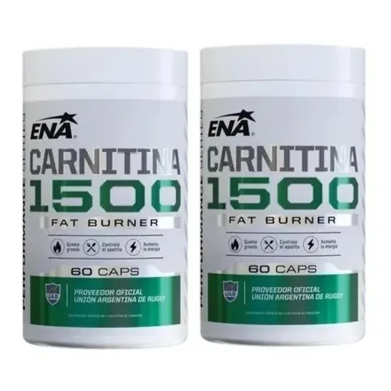 2x1 Carnitina 1500mg Ena 120 Caps Quemador De Grasas Energia