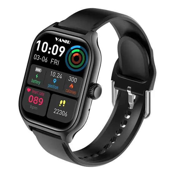 Vanir Smartwatch Reloj Inteligente 2.01 Con Bluetooth Llamadas, Monitor De Ritmo Cardíaco Y Seguimiento De Sueño Para Hombres Y Mujeres