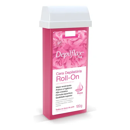 Depilflax Cera Depilatoria Roll On Rosa 100 Gr