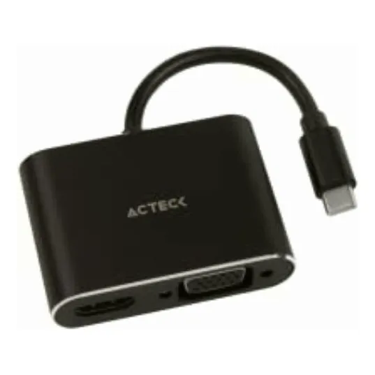 Adaptador Usb Tipo C A Hdmi + Vga Shift Plus Av420 / Para