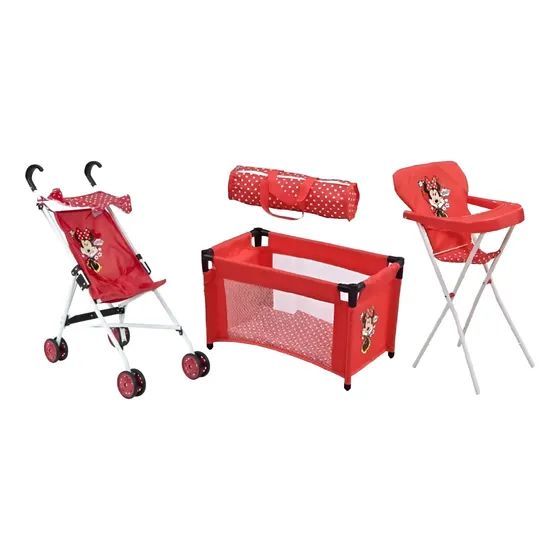 Set Coche Practicuna Silla Comer Juguete Muñecas Dencar 7450