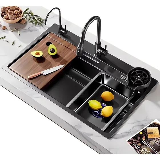 Combo Lavaplato Empotrado80x45cm Acero Inoxidable Fullequipo