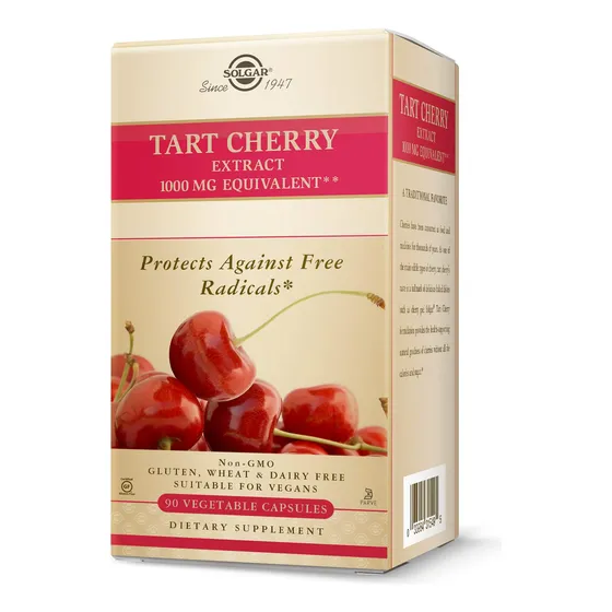 Suplemento Solgar Tart Cherry 1000 Mg 90 Cápsulas Vegetales