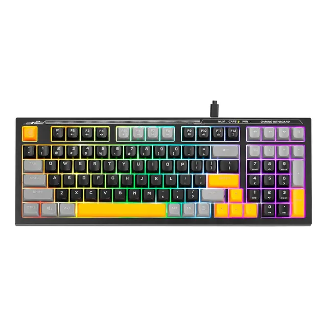 Teclado Gamer Marvo K638 Sp Membrana Español Luces Rgb Teclado Negro Idioma Español España