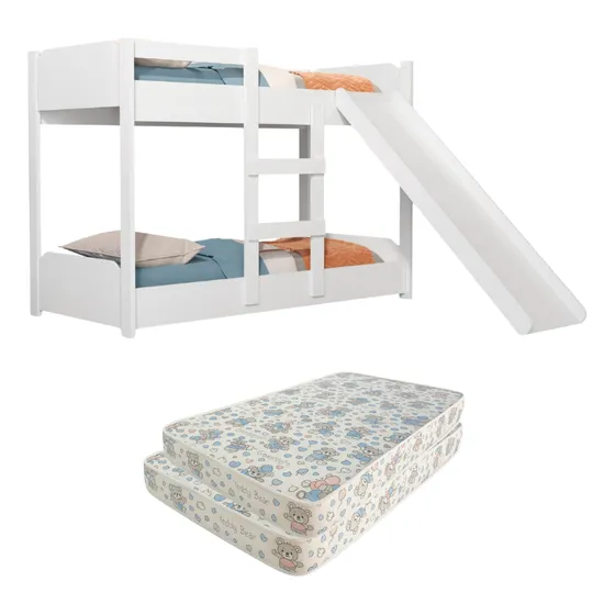 Beliche 112cmx154cm  Infantil Mdf Colchões Impermeável 