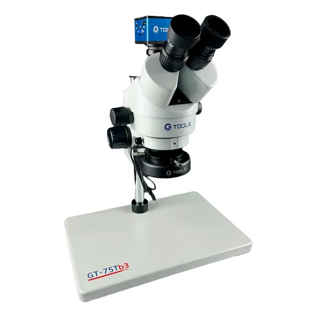 Microscopio Trinocular Gtools Aro De Led + B3 + Cámara