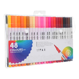 Marcadores De 48 Cores Plumones Tip Brush Double Point Marcadores De 48 Cores Plumones Tip Brush Double Point