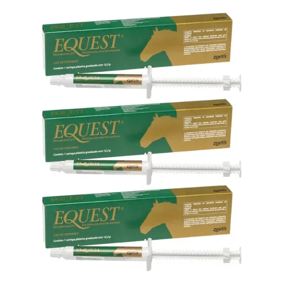 Kit 3 Un. Equest Vermífugo Oral P/ Equinos - Zoetis
