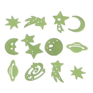 Kit Planetas Cometas Neon Fluorescente Brilha No Escuro Teto Kit Planetas Cometas Neon Fluorescente Brilha No Escuro Teto