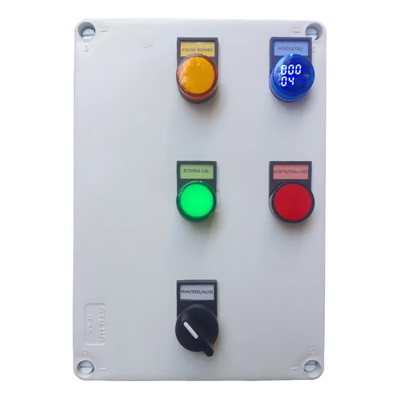Painel Comando Bomba Timer Poço Artesiano 220v Mono/bifásico