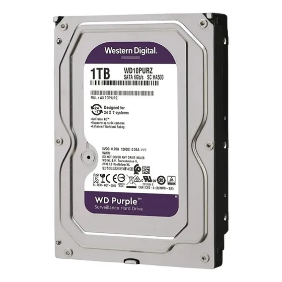 Disco Duro 1 Tb Wester Digital Purpura Nuevos Especial Cctv