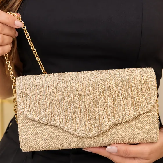 Bolsa Transversal Brilho Elegante Clutch Festa Luxo Glitter