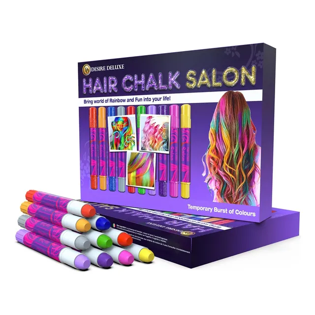 Kit De 10 Tintas Temporales Para Cabello Para Niñas, Colores