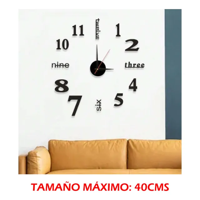Maxi Reloj De Pared Grande 3d