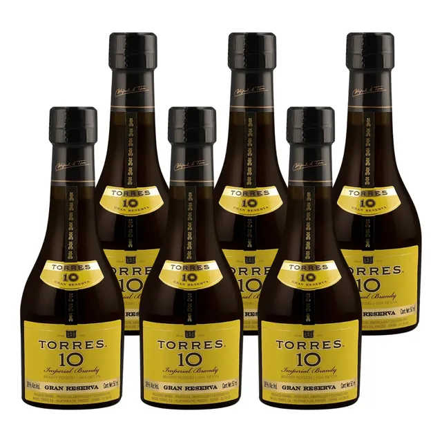 Pack De 6 Piezas De Mini Brandy Torres 10 50 Ml