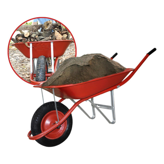 Carrinho De MĂŁo Vermelho 45l Para Jardinagem E Obras Carrinho De MĂŁo Vermelho 45l Para Jardinagem E Obras