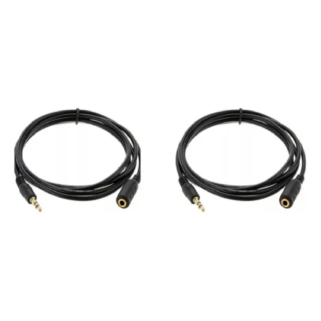 Pack X 2 Cable Miniplug-3.5 Alargue Macho-hembra 2 Mts