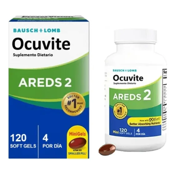 Ocuvite Areds 2 Luteina Zeaxantina X 120 Capsulas Vit C + E