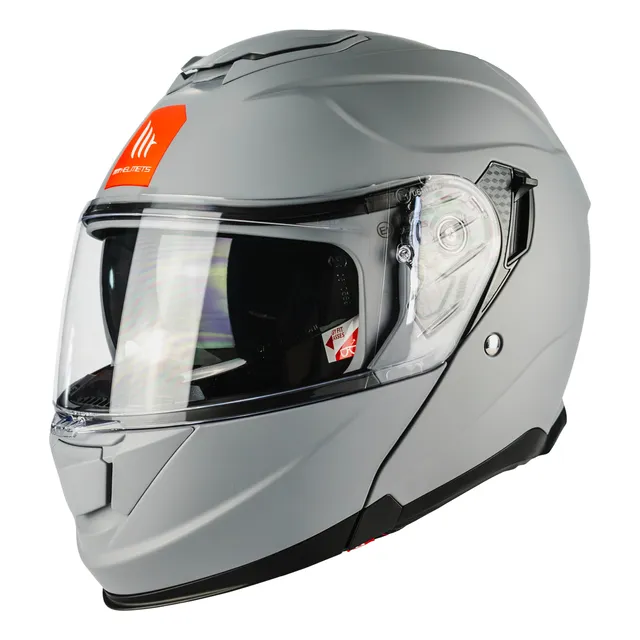 Casco Para Moto Abatible Mt Exodus Sv Solido A12 Gris Mate