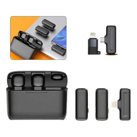 Microfone Lapela iPhone 15 Tipoc Duplo Celular Usb C Android