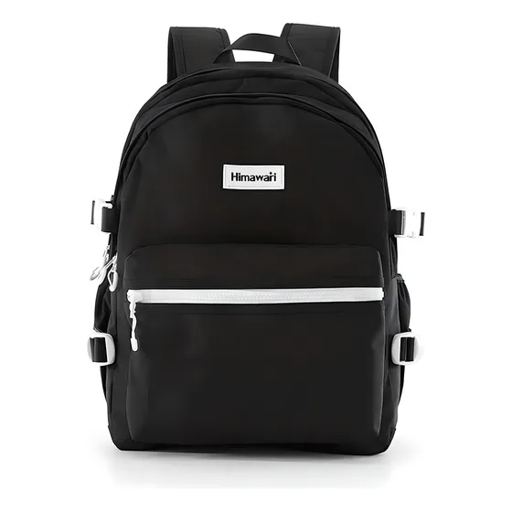 Himawari - Mochila H9290-1 Polyester Color Negro Diseño De La Tela Lisa
