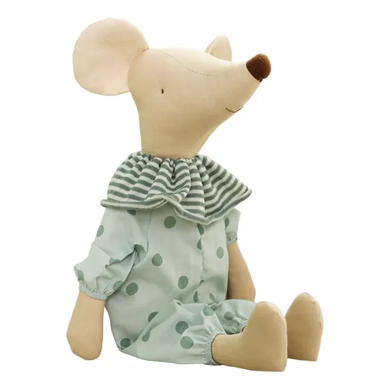 Peluche Infantil Diseño Retro Ratón Con Ropa Grande