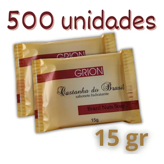 500 Mini Sabonete 15g Hotel Motel Pousada Castanha do Brasil