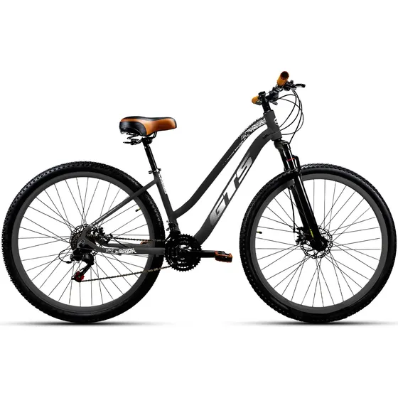 Bicicleta Aro 29 Gts Alumunio Lavy Câmbio Shimano 21 Marchas Preto Com Branco 17
