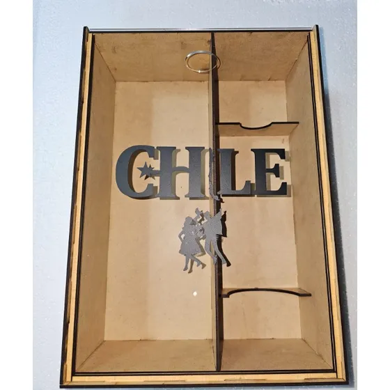 Caja Porta Botella De Vino 2 Compartimientos Fiestas P