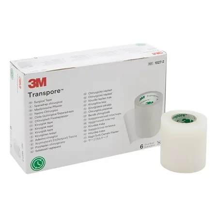 Tela Adhesiva Transpore 3m 2,5cmsx9mts Caja 12 Unidades