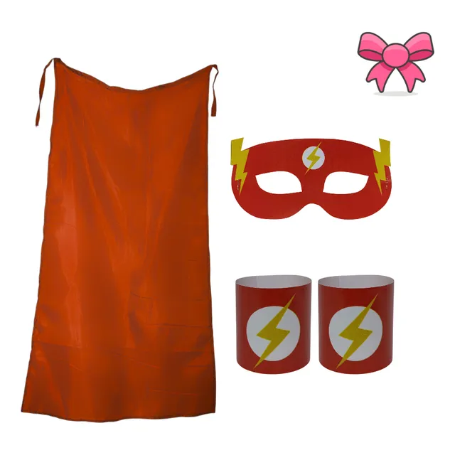 Set Capa Y Máscara Niñas Niños Disfraz