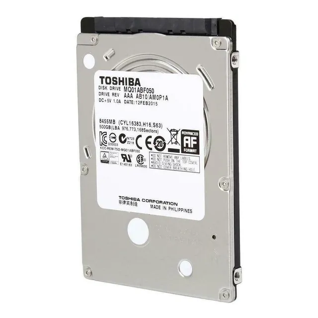 interno Toshiba MQ01ABF Series MQ01ABF050 500GB plata y negro