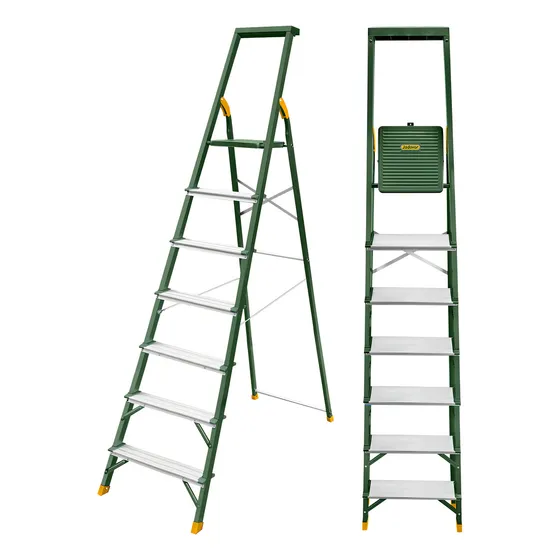Escalera Aluminio 7 Escalones Jadever Jdld1h07 Color Plateado