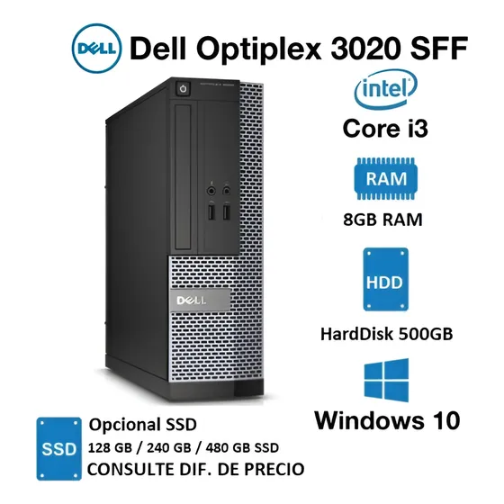 Pc Dell Optiplex 3020 Intel I5 8gb Ram 250 Ssd Oferta