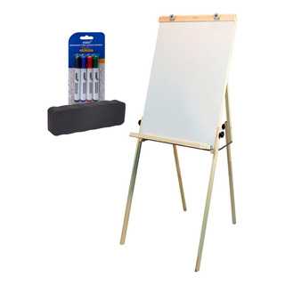 Cavalete Flipchart Suporte P/ Bloco D/ Folha Apagador Caneta Cavalete Flipchart Suporte P/ Bloco D/ Folha Apagador Caneta