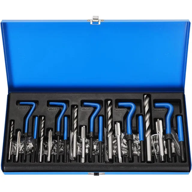 Kit Reparación De Roscas Helicoil Casquillo Insertos 131 Pcs