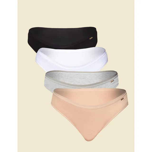 Kit 4 Calcinhas Biquíni 100% Algodão Lupo Feminino