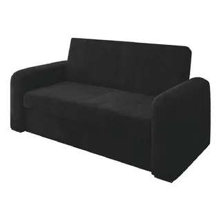 SofĂĄ Cama VersĂĄtil 2 Lugares Veludo Selmer Cor Preto Selmer Estofados SofĂĄ Cama VersĂĄtil 2 Lugares Veludo Selmer Cor Preto Selmer Estofados