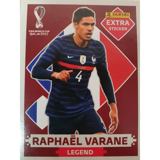 Paphael Varane Base Extra Sticker Panini Qatar 2022