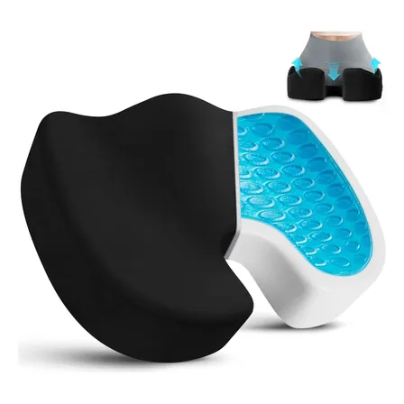 Almofada Ortopédica Coccix Ergonômica P/cadeira/rodacadeiras Preto