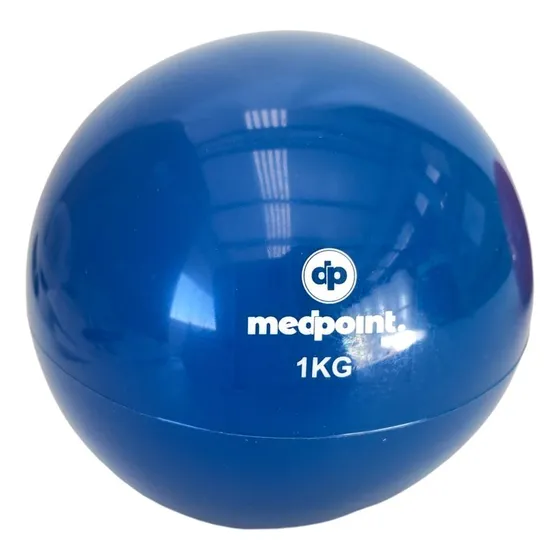 Bola Tonificadora Peso 1kg Fisioterapia Pilates Exercicio Cor Azul