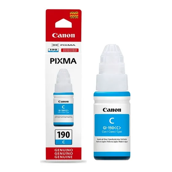 Botella De Tinta Canon Original Gi 190 Para Pixma Color Cmy