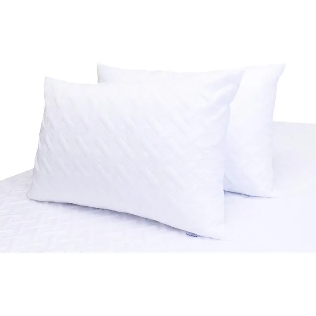 Set X 2 Protectores De Almohada Acolchado  50*90 Blanco