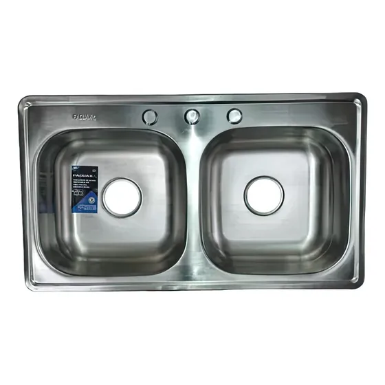 Fregadero Lavaplatos Tina Para Empotrar Doble Ponche. Faguax